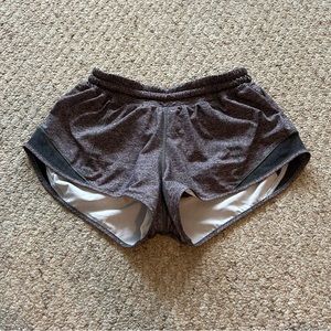 Heathered grey lululemon shorts
